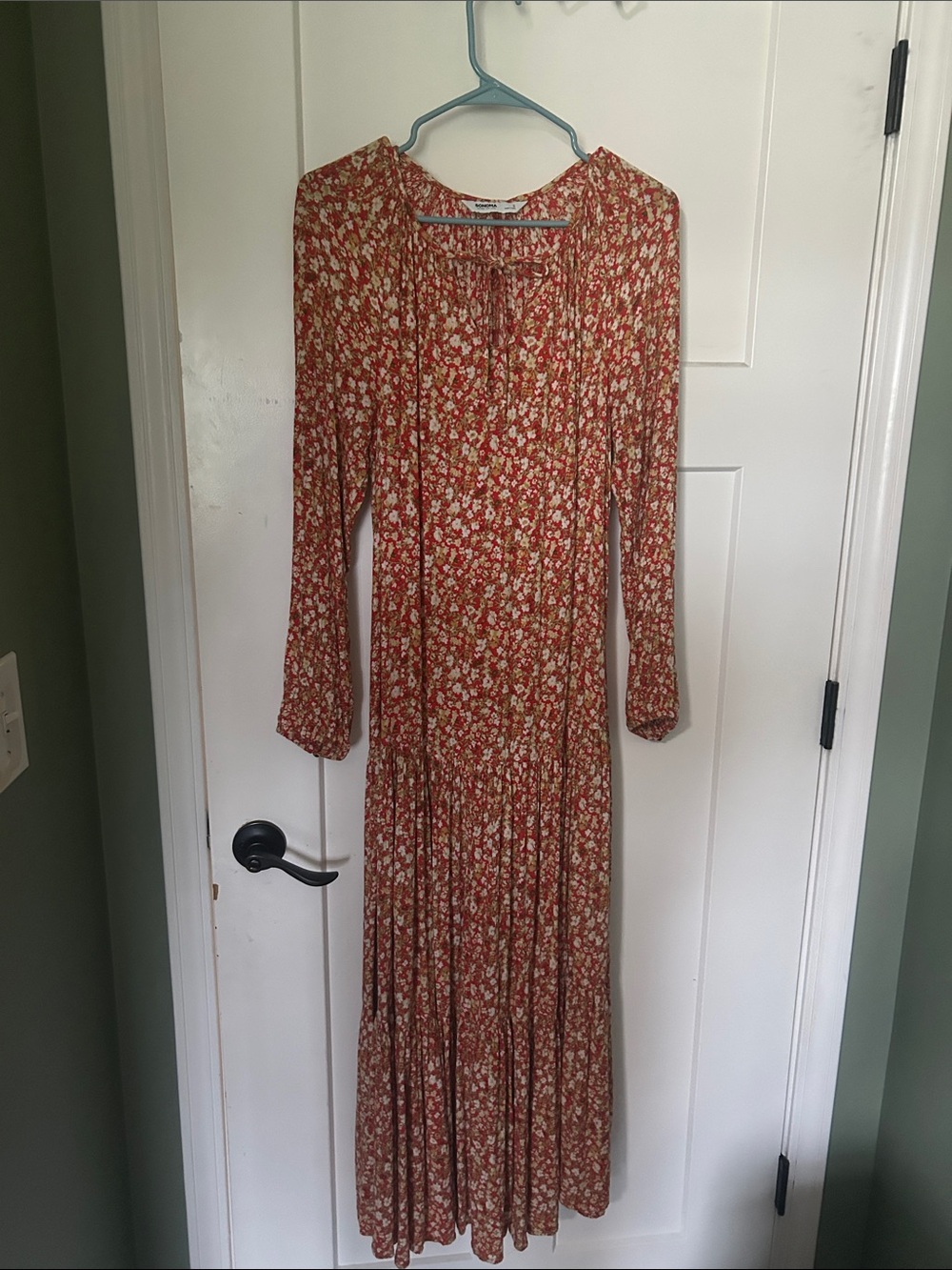 Sonoma Burnt Orange Floral Maxi Dress